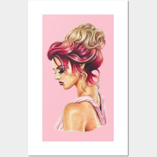 Ombré Sunset Hairstyle Posters and Art